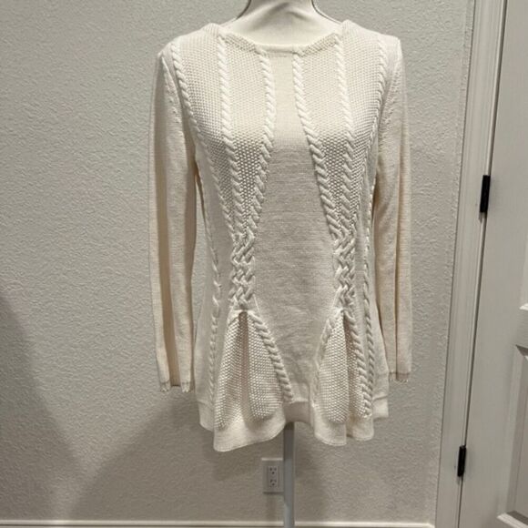 Greige Women's Detailed Poplin Sweater Cream Size Large - Picture 3 of 9